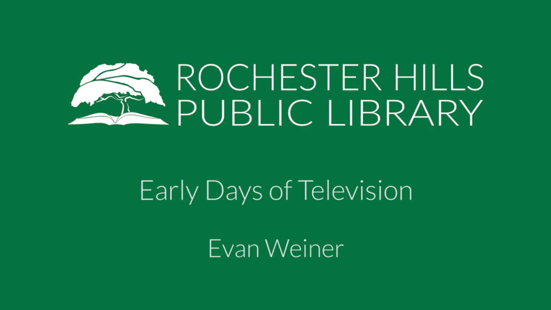 Early Days of Television